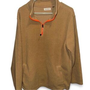 Pacsun brown fleece quarter zip sweatshirt